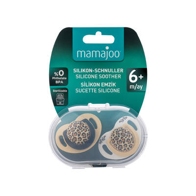 Mamajoo Orthodontic Design Soother Beige Leopard with Sterilization & Storage Box 6+ months