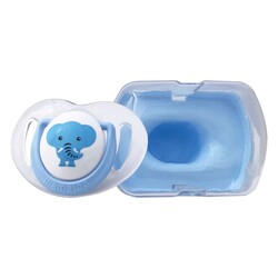  - Mamajoo Orthodontic Design Soother Elephant & Blue with Storage Box / 0+ Months