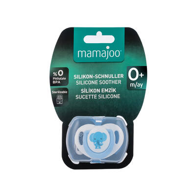 Mamajoo Orthodontic Design Soother Elephant & Blue with Storage Box / 0+ Months