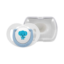 Mamajoo Orthodontic Design Soother Elephant & Blue with Storage Box / 12+ Months 