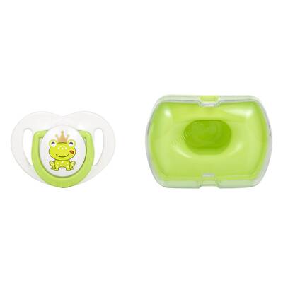 Mamajoo Orthodontic Design Soother Frog Prince & Green with Storage Box / 12+ Months