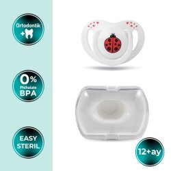 Mamajoo Orthodontic Soother, Red Ladybug, 12+ Mo, Storage Box - 2