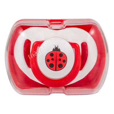 Mamajoo Orthodontic Design Soother Ladybug & Red with Storage Box / 6+ Months
