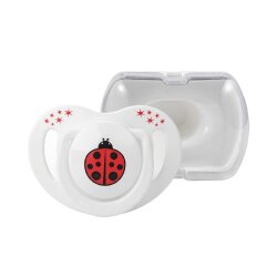 Mamajoo Orthodontic Soother, Red Ladybug, 6+ Mo, Storage Box 