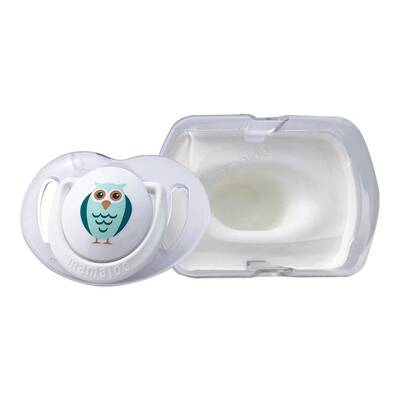 Mamajoo Orthodontic Design Soother Owl & White with Storage Box / 0+ Months