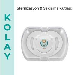 Mamajoo Orthodontic Design Soother Owl & White with Storage Box / 0+ Months - 6