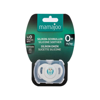 Mamajoo Orthodontic Design Soother Owl & White with Storage Box / 0+ Months