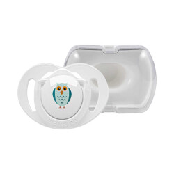 Mamajoo Orthodontic Design Soother Owl & White with Storage Box / 12+ Months 