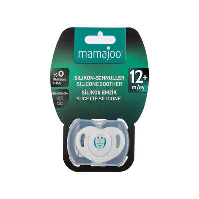 Mamajoo Orthodontic Design Soother Owl & White with Storage Box / 12+ Months