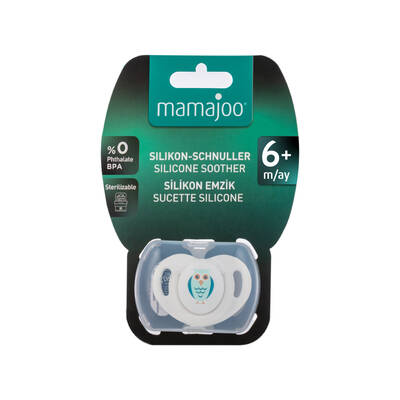 Mamajoo Orthodontic Design Soother Owl & White with Storage Box / 6+ Months