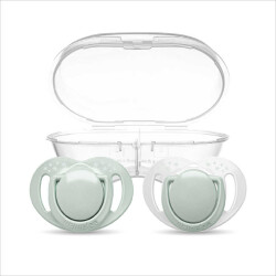 Mamajoo Orthodontic Design Soother Powder Green with Sterilization&Storage Box 0+ months - Mamajoo