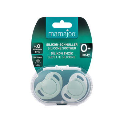 Mamajoo Orthodontic Design Soother Powder Green with Sterilization&Storage Box 0+ months