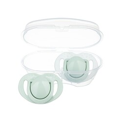 Mamajoo Orthodontic Design Soother Powder Green with Sterilization&Storage Box 6+ months - Thumbnail