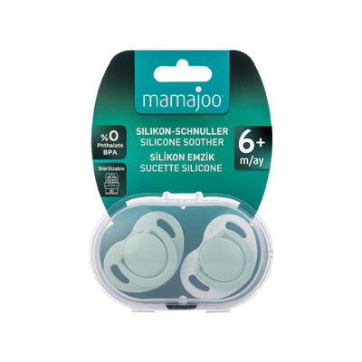 Mamajoo Orthodontic Design Soother Powder Green with Sterilization&Storage Box 6+ months