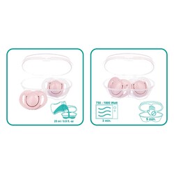 Mamajoo Orthodontic Design Soother Powder Pink with Sterilization&Storage Box 6+ months - Thumbnail