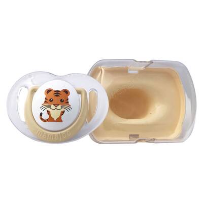 Mamajoo Orthodontic Design Soother Tiger & Ecru with Storage Box / 0+ Months