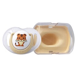 Mamajoo Orthodontic Design Soother Tiger & Ecru with Storage Box / 12+ Months - Thumbnail
