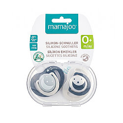 Orthodontic Soother Set 0+ Months Black & Pearl | 2 Pack, Silicone, Palate-Friendly | Includes Sterilisation And Storage Case - 8