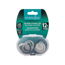 Mamajoo Orthodontic Design Soothers Pearl & Black with Sterilization & Storage Box / Night & Day 12+ months - Thumbnail