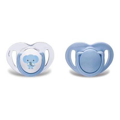 Mamajoo Orthodontic Design Twin Soothers (Blue-Elephant) 0+ months
