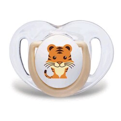 Mamajoo Orthodontic Design Twin Soothers (Ecru-Tiger) 6+ months - Thumbnail