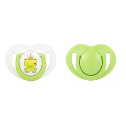 Mamajoo Orthodontic Design Twin Soothers (Green-Frog Prince) 0+ months - Thumbnail