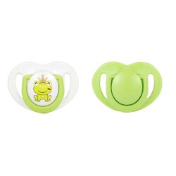 Mamajoo Orthodontic Design Twin Soothers (Green-Frog Prince) 0+ months - 1