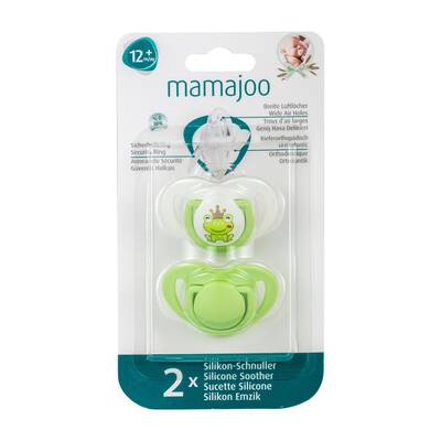 Mamajoo Orthodontic Design Twin Soothers (Green-Frog Prince) 12+ months