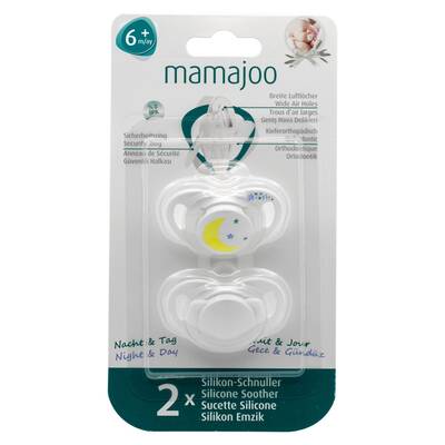 Mamajoo Orthodontic Design Twin Soothers (Night & Day) 6+ months