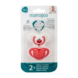 Mamajoo Orthodontic Design Twin Soothers (Red-Ladybug) 12+ months - Thumbnail