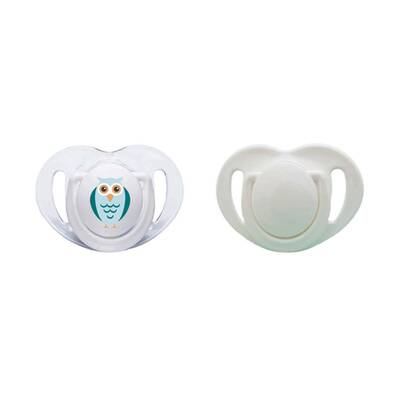 Mamajoo Orthodontic Design Twin Soothers (White-Owl) 0+ months