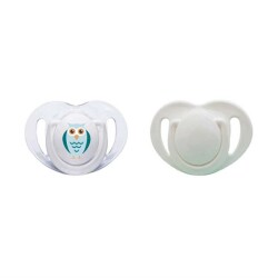 Mamajoo Orthodontic Design Twin Soothers (White-Owl) 0+ months - 1