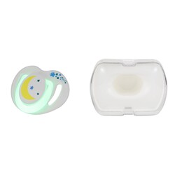 Mamajoo Orthodontic Soother Night & Day with Storage Box / 6+ Months - Thumbnail
