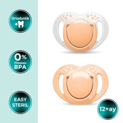 Mamajoo Ortodontik Damaklı Emzik, Powder Blush, 12+ Ay, Emzik Saklama & Sterilizasyon Kutulu, İkili Set - 2
