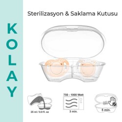 Mamajoo Ortodontik Damaklı Emzik, Powder Blush, 12+ Ay, Emzik Saklama & Sterilizasyon Kutulu, İkili Set - 6