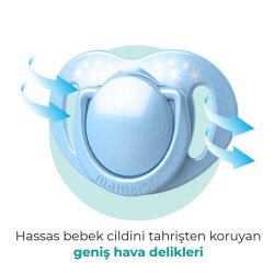 Mamajoo Ortodontik Damaklı Emzik, Powder Blue, 6+ Ay, Emzik Saklama & Sterilizasyon Kutulu, İkili Set - 5