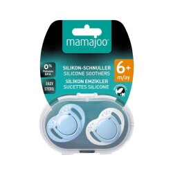 Mamajoo Ortodontik Damaklı Emzik, Powder Blue, 6+ Ay, Emzik Saklama & Sterilizasyon Kutulu, İkili Set - 8