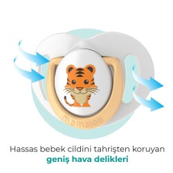 Mamajoo Ortodontik Emzik, Ekru Kaplan, 0+ Ay, Saklama & Sterilizasyon Kutulu, İkili - 3