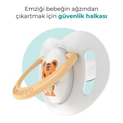 Mamajoo Ortodontik Emzik, Ekru Kaplan, 0+ Ay, Saklama & Sterilizasyon Kutulu, İkili - 6