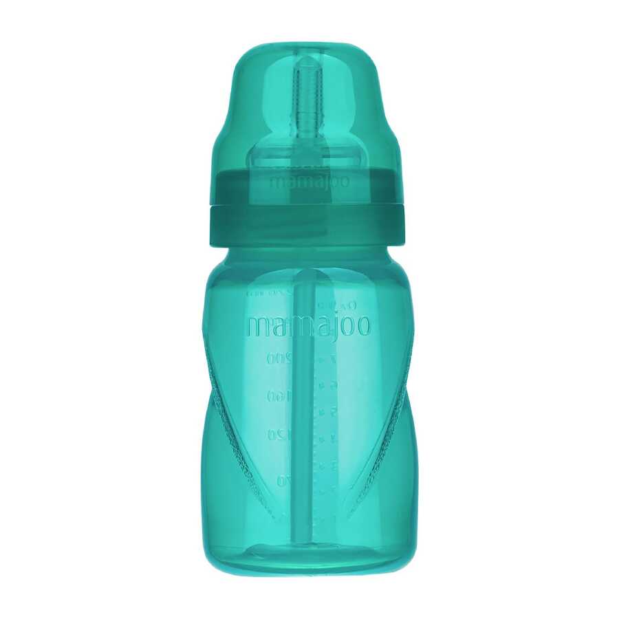 Mamajoo Akıtmaz Pipetli Bardak, 270 ml, Yeşil, 12+ Ay, 1 Adet - Mamajoo