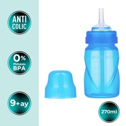Mamajoo Akıtmaz Pipetli Bardak, 270 ml, Mavi, 12+ Ay, 1 Adet - 2