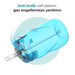 Mamajoo Akıtmaz Pipetli Bardak, 270 ml, Mavi, 12+ Ay, 1 Adet - 3