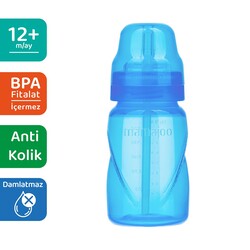 Mamajoo Akıtmaz Antikolik Pipetli Bardak 270 ml / Mavi & Biberon Kulpu 2'li Mavi / Yeşil - Thumbnail