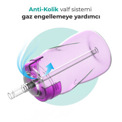 Mamajoo Akıtmaz Pipetli Bardak, 270 ml, Mor, 12+ Ay, 1 Adet - 3