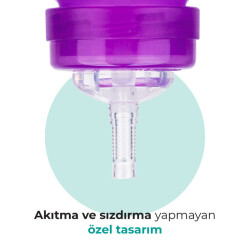 Mamajoo Akıtmaz Pipetli Bardak, 270 ml, Mor, 12+ Ay, 1 Adet - 5