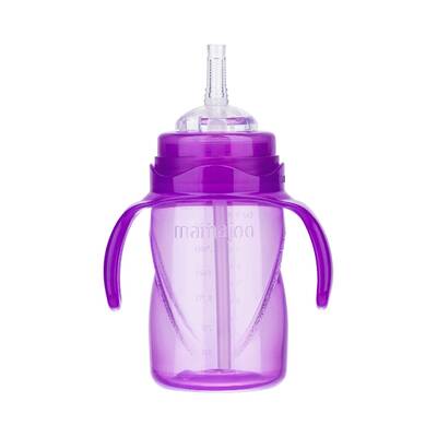 Mamajoo Akıtmaz Antikolik Pipetli Bardak 270 ml / Mor & Biberon Kulpu 2'li Pembe / Mor