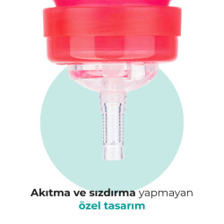 Mamajoo Akıtmaz Pipetli Bardak, 270 ml, Pembe, 12+ Ay, 1 Adet - 5