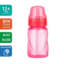 Mamajoo Akıtmaz Antikolik Pipetli Bardak 270 ml / Pembe & Biberon Kulpu 2'li Pembe / Mor - Thumbnail