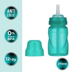 Mamajoo Akıtmaz Pipetli Bardak, 270 ml, Yeşil, 12+ Ay, 1 Adet - 2