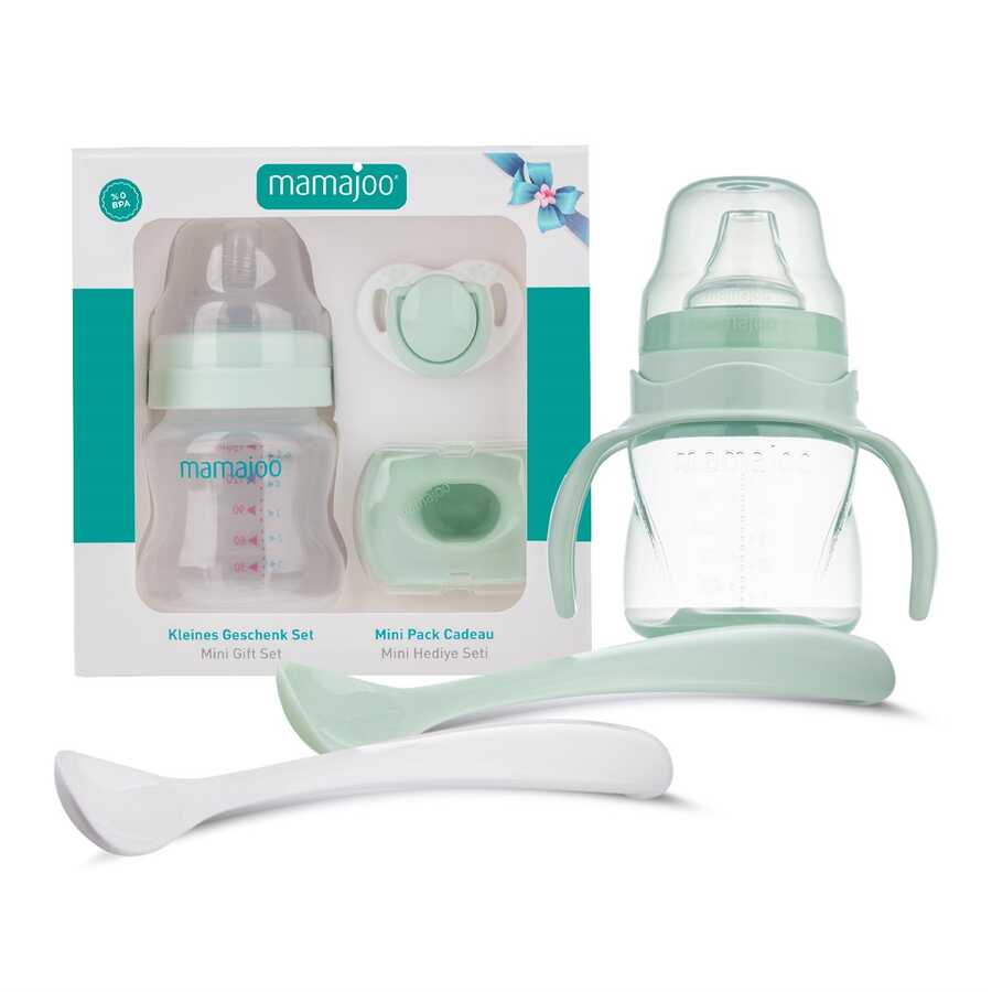 Mamajoo Powder Biberon Seti 150ml / Powder Green - 